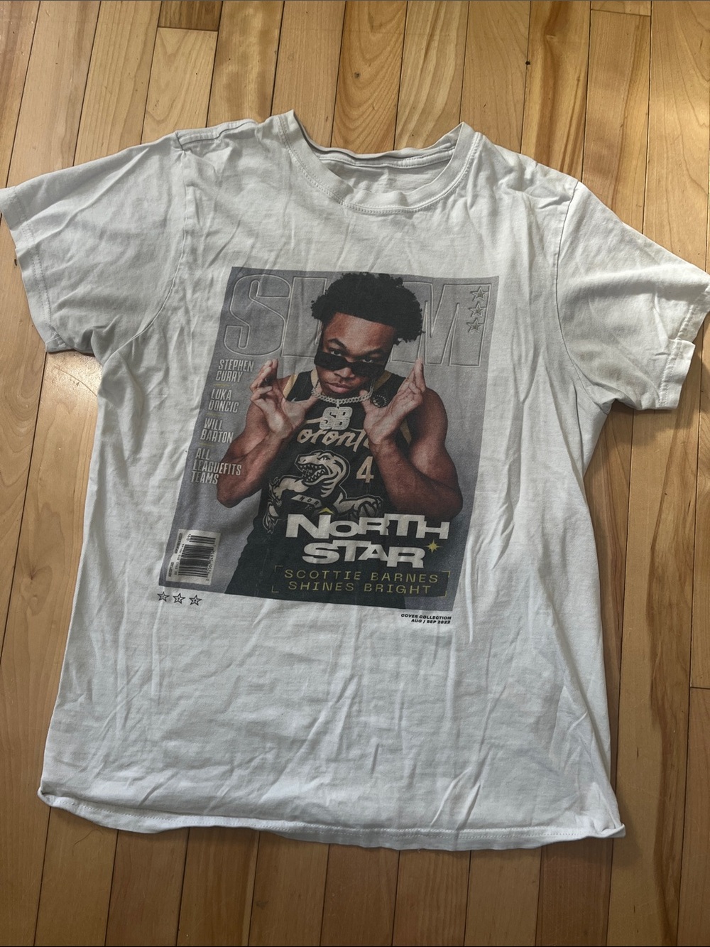 White Graphic Tee Toronto Raptors Scottie Barnes